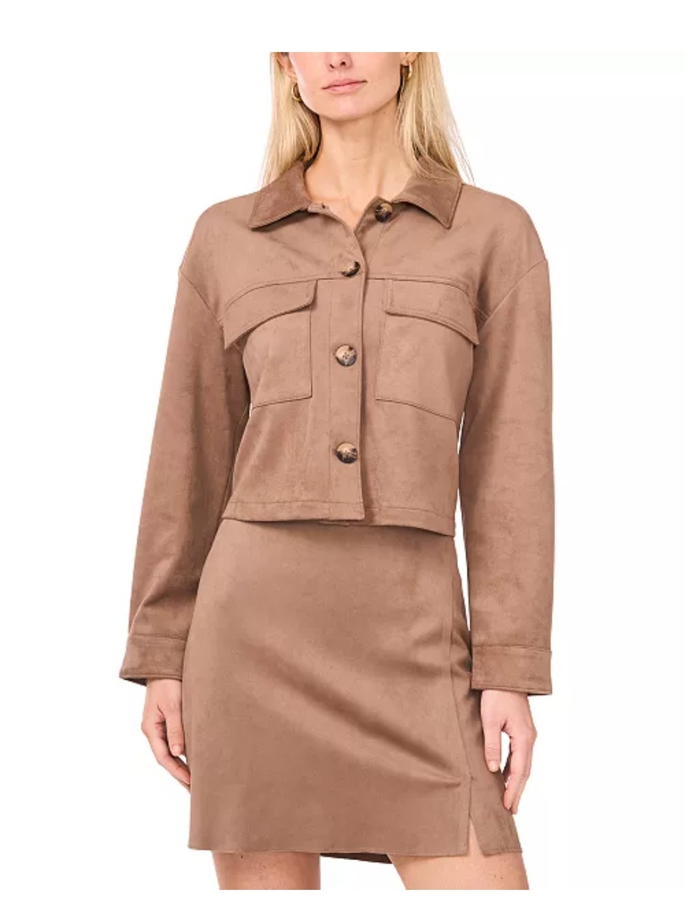 Vince Camuto Suede Crop Jacket